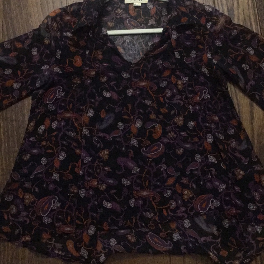 Sheer paisley print top